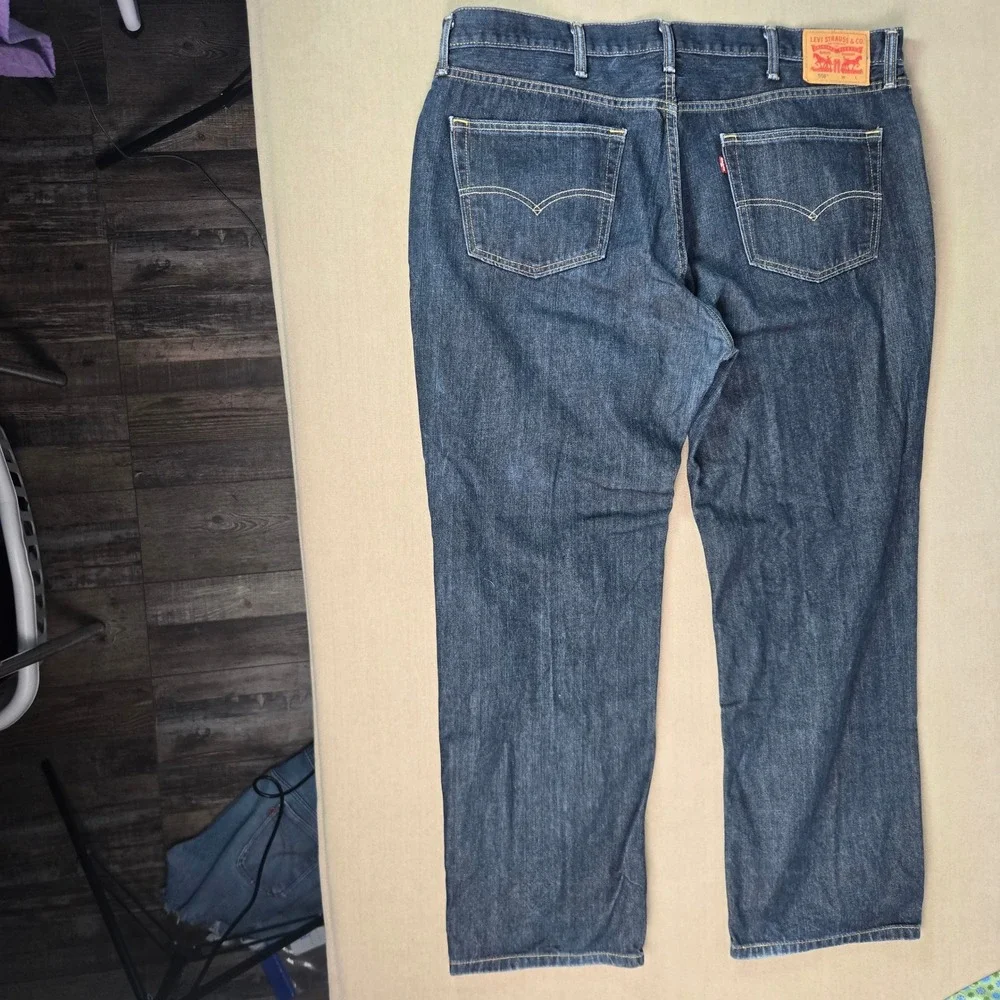 Levi's 559 Relaxed Straight Jeans Mens 44x30.5 Dark Wash Blue Denim 01559-0004